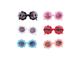 Mali 6pcs Óculos de Sol Infantil Girassol Uv Protection Cute Multicolor para Esportes Ao Ar Livre