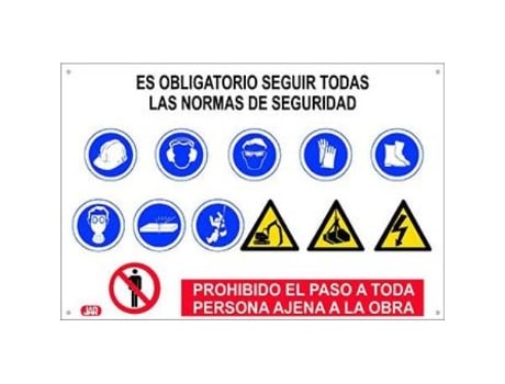 Cartel obra combinado 100x70cm