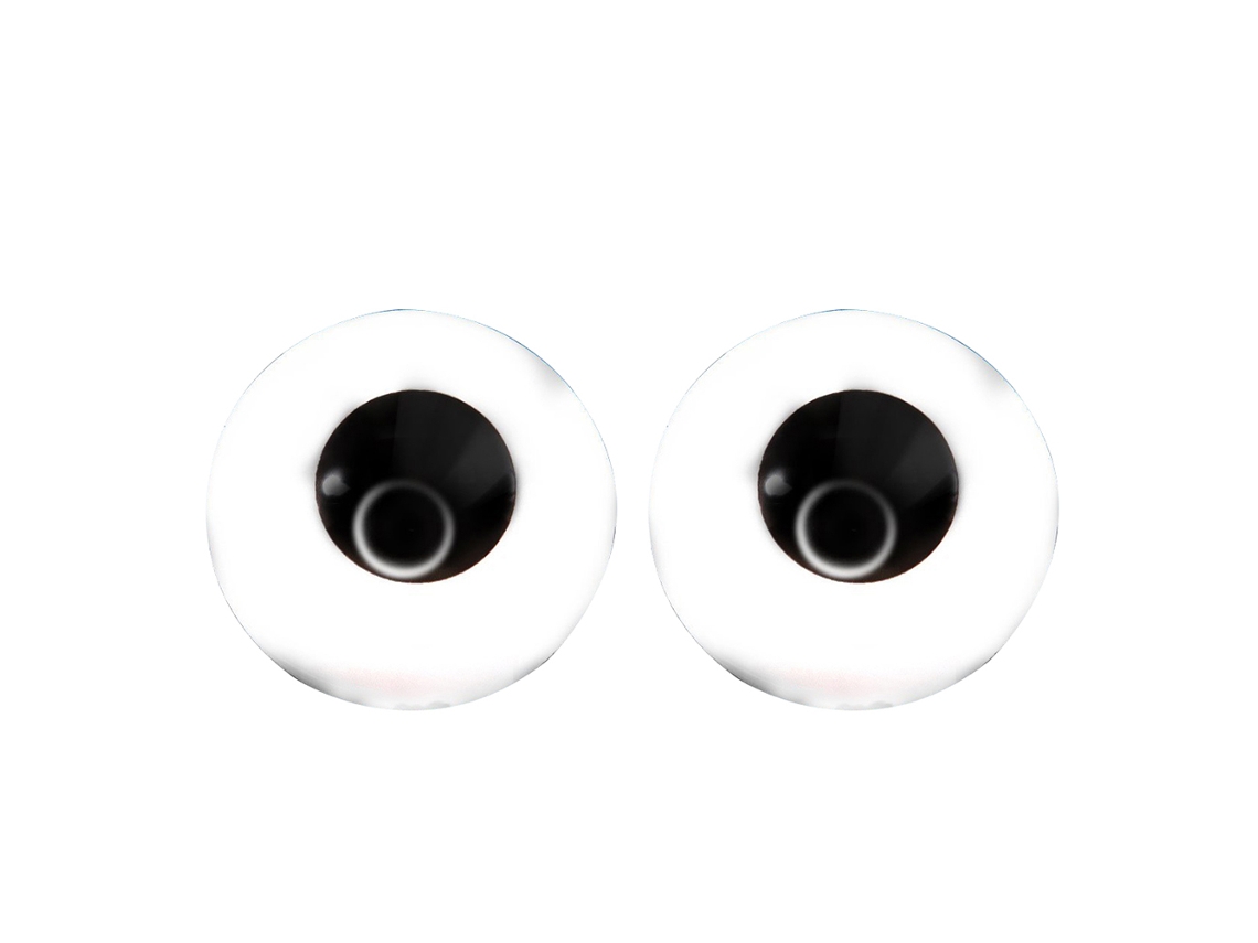 Lentes De Contato Halloween Terror Anual 0 Grau 14.5mm Branco