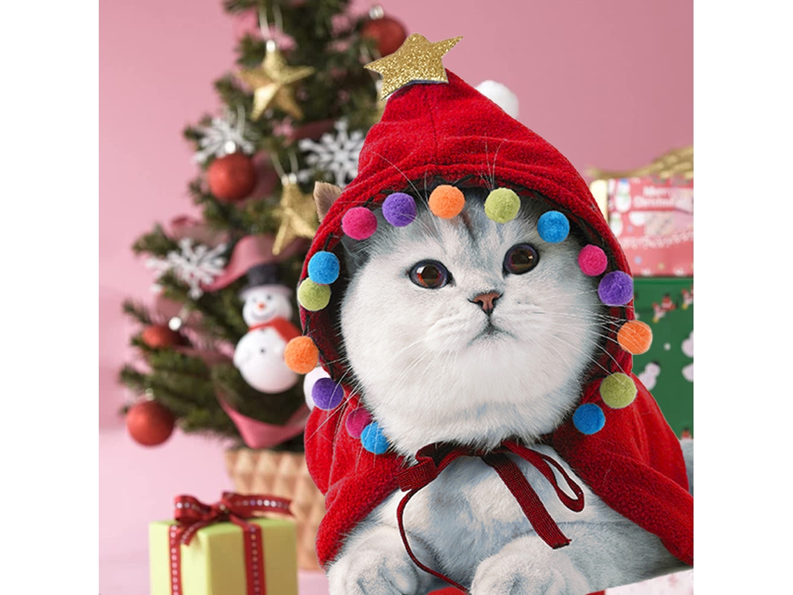 Roupa de papai sales noel para gato
