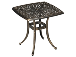 Mesa Lateral Pátio Orifício Guarda Sol Alumínio Bronze 54cm VELTRIX