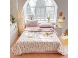 Colcha Acolchoada Fansu em Algodão Ideal para Ar Condicionado 100% Conjunto de Cama Sofá com Renda Branca 200x