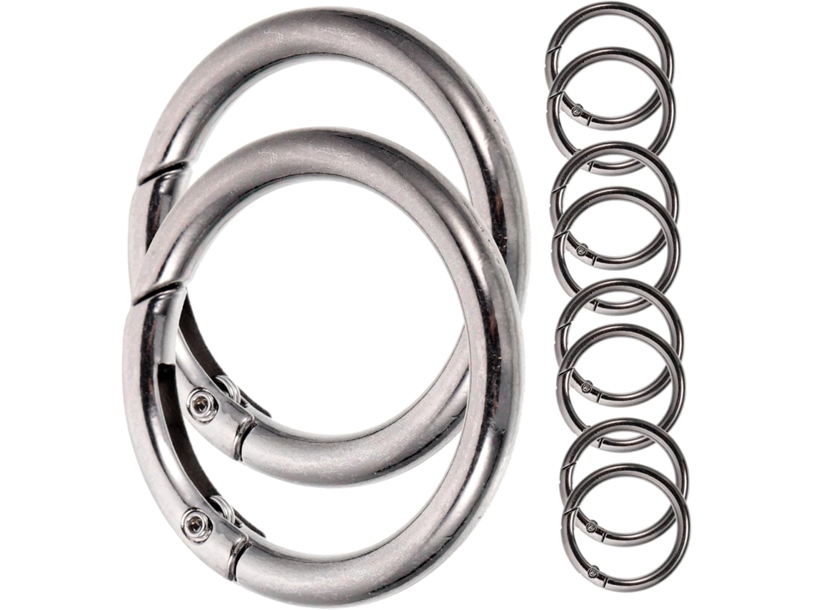 Conjunto De 10 Peças Chaveiros Planos Metal Com Fenda,anéis Para Chaves Carro E Acessórios Portas