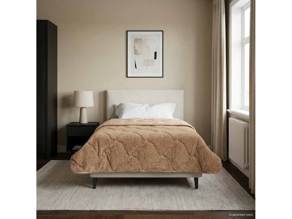 Vidaxl Duvet De Ano Inteiro 140 X 220 Cm Não Cinzento-acastanhado