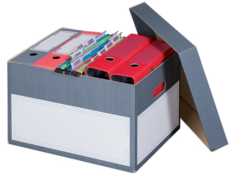 Caixa de Arquivo/Transporte SMARTBOXPRO S Cinza com Tampa Deslizante