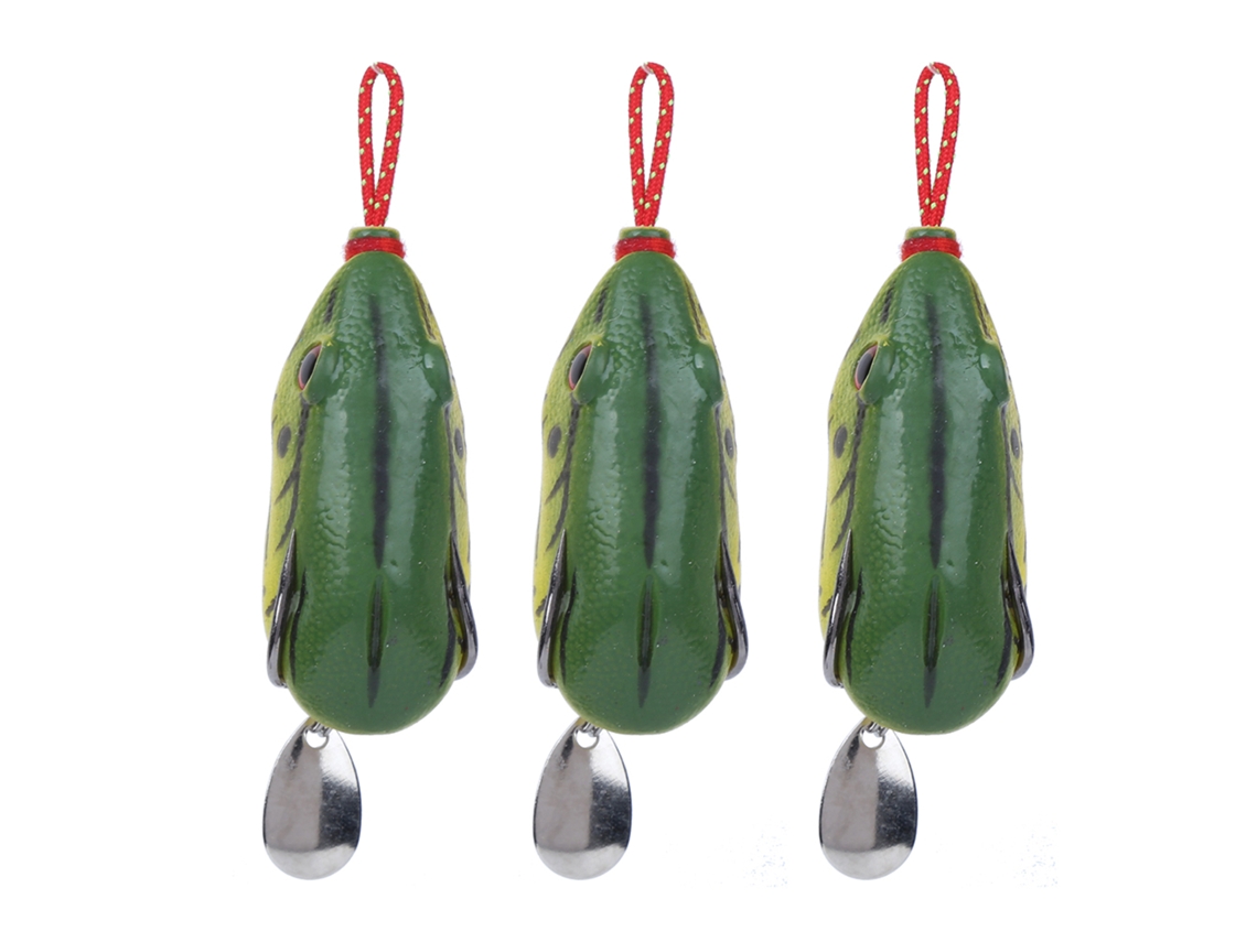 Soft Bait (simulated Fish Lure, Fishing Assistant) Fishing Tackle Lure Spoon Frog Fake Bait 5.5cm/12g, Sold In Three Pieces
