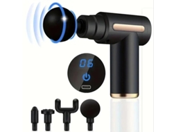 Pistola De Massagem Com 99 Níveis De Intensidade Para Relaxamento Muscular Profundo, Massagem Corporal E No Pescoço. Mdug (preta, 6 Velocidades)
