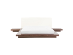 Cama de Casal BELIANI Zen de Mdf Freixo Castanho 160x200