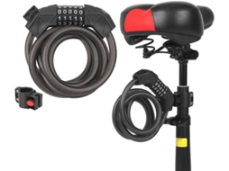 Cadeado De Bicicleta Secure Com Combinação De 5 Dígitos, Solução Antifurto, 1,8 M, Aço