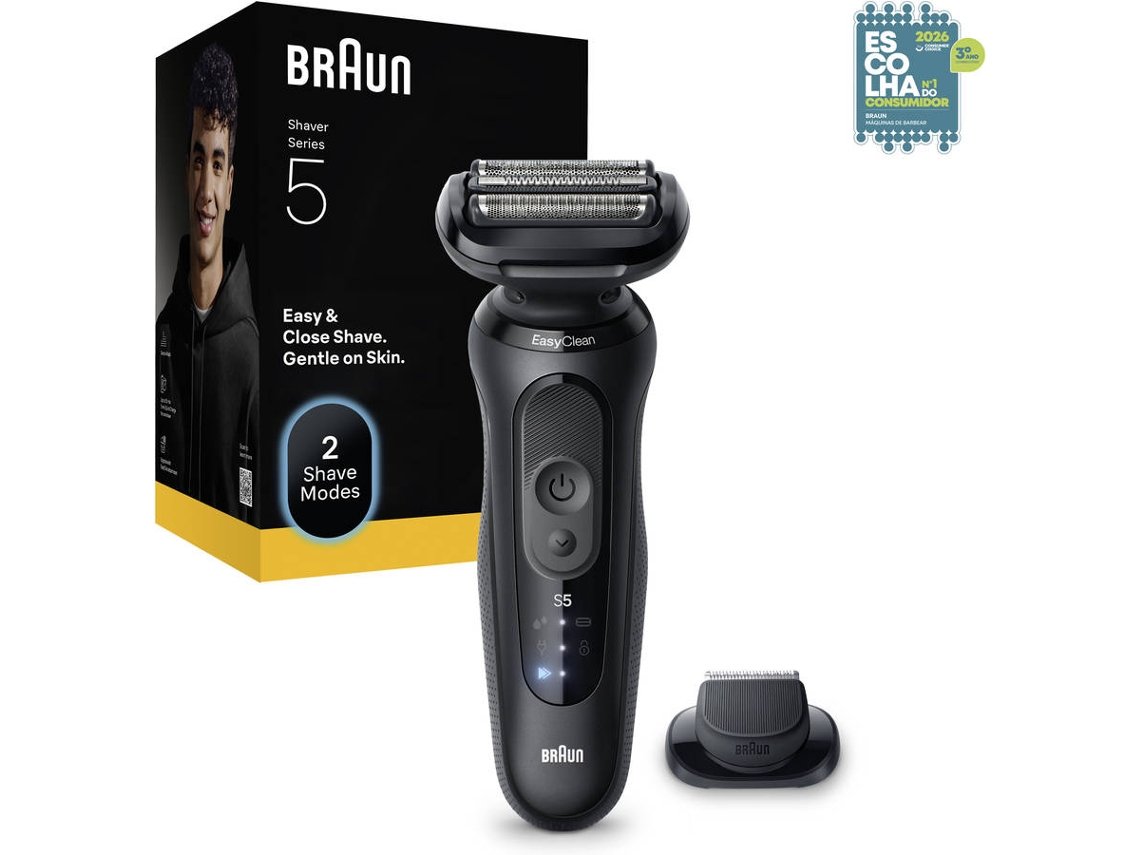 Máquina de Barbear BRAUN Série 5 52-N1200S (Autonomia 60 min - Recarregável)