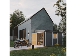 Casa De Jardim Qualidade Premium 8,68 M² A231x248x412 Cm Sem Piso E Parede Lateral Timbela M939b Tundra Grey