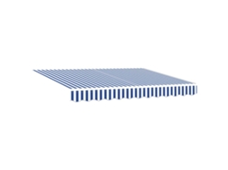 Conjunto 1 Tecido De Toldos Vidaxl Azul Lona (330 X 195 Cm)