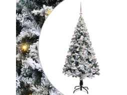 Conjunto 1 Árvore De Natal Artificial Vidaxl Branco Pvc (150 Cm)