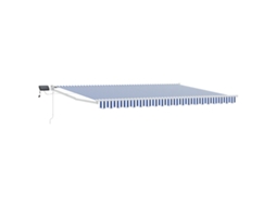 Conjunto 1 Sombra De Sol Externa Vidaxl Azul Poliéster (4 × 3 M)