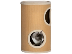 Árvore de Gato para Arranhar Barril Torre de Arranhão com 2 Camadas de Sisal Natural para 1 a 2 Gatos Ø 35 X 60h Cm Ge