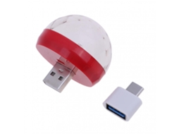 Pequena bola mágica com controle de voz RGB, luz amarela para jantar. Observações sobre o tamanho: Slowmoose