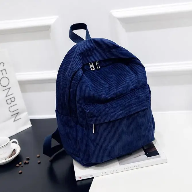 Mochila Escolar, Feminina, Juvenil, Em Veludo Com Bolsa De Ombro, Multicolorida
