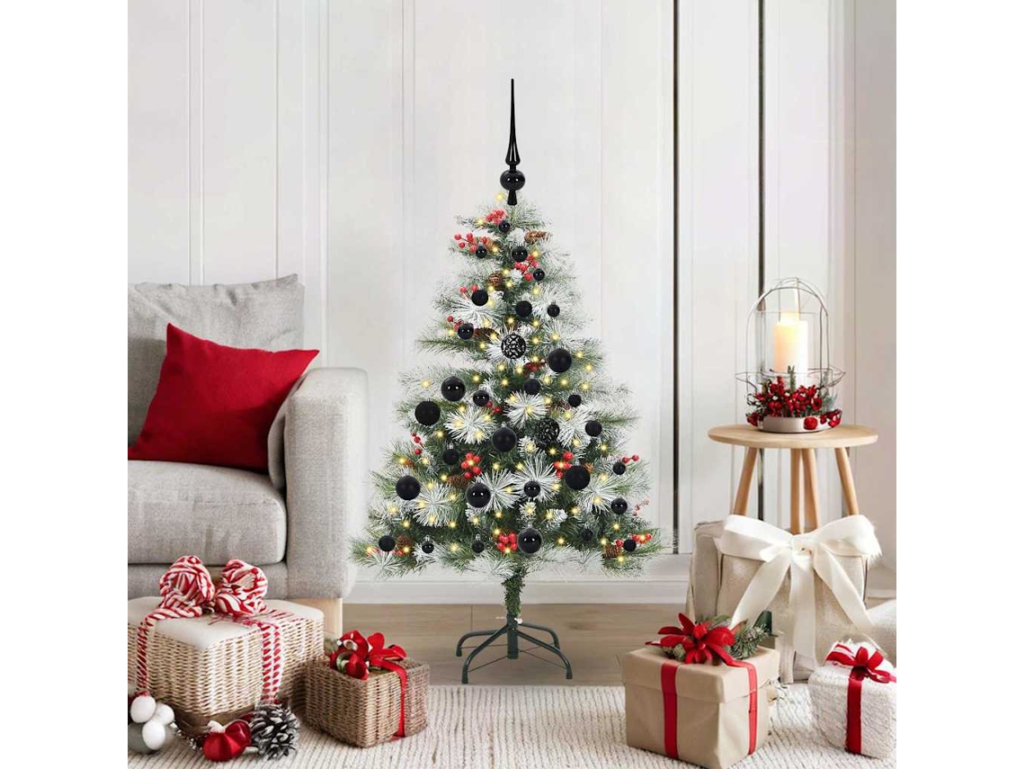 Vidaxl Árvore De Natal Artificial Verde E Branco 120 Cm