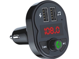 Transmissor Fm Bluetooth Yizhood X1 5v/3.4a Voltage Display Tf Preto