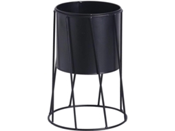 Suporte para Vasos de Flores em Metal Estilo Nórdico com Design Geométrico, Preto, Facilita a Rega de Suculentas e CHABERLU