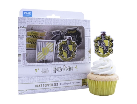 Conjunto De Decoração Para Cupcakes Hufflepuff Pme Cake (15)