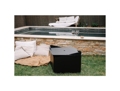 Braseiro de Madeira Bandeja 79X69Cm Levant Plateau Noir KRAK