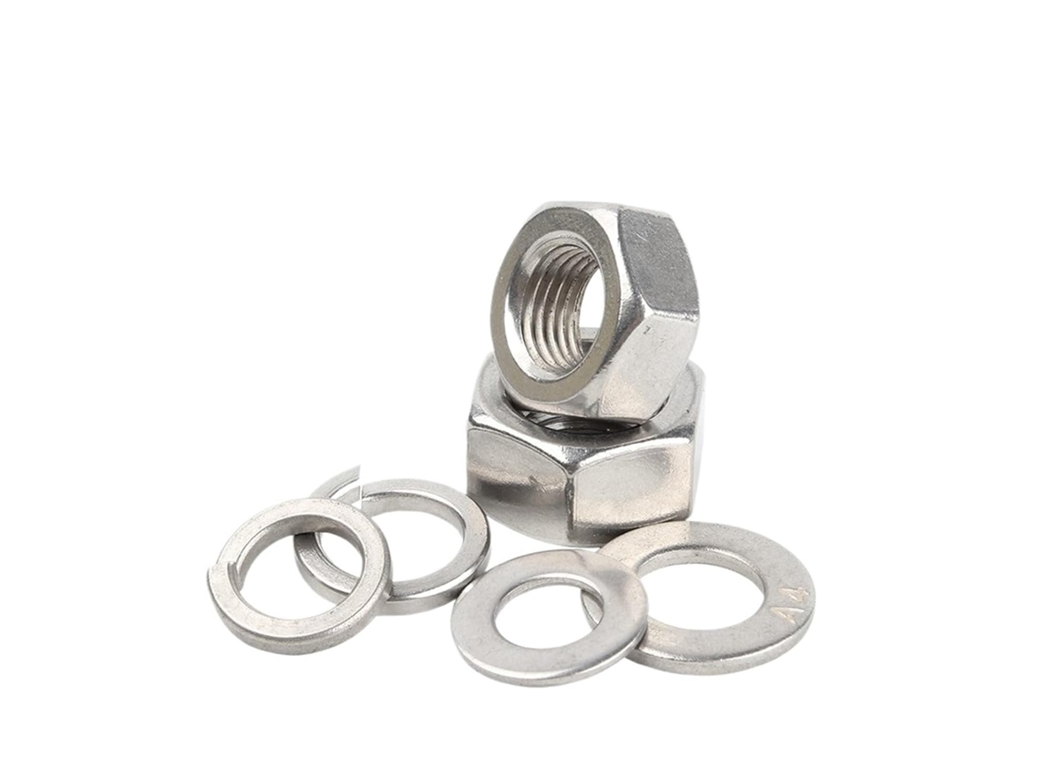 Conjunto De Arruelas Planas Pressão Para Porcas Aço Inoxidável 304 M1 6 M2 M3 M4 M5 M6 M8 M10 M12 M14 M16 M18 M20