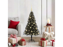 Vidaxl Árvore De Natal Preto 120 Cm Pvc