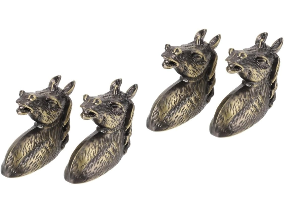 Nuobesty Conjunto De 4-puxadores Decorativos Em Formato Cabeça Cavalo Para Portas, Guarda Roupas E Gavetas Enfeites Para