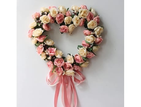 Coroa De Natal Com Formato De Coração Vermelho 13,7 L Para Porta Da Frente Ideal Para Aniversário / Namoro / Festa Hymnora