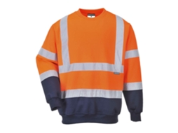 Moletom De Segurança Bicolor De Alta Visibilidade Azul Marinho E Laranja / 4xl