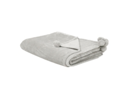Colcha Decorativa Beliani Saitler De Poliéster Gris 200x220x2