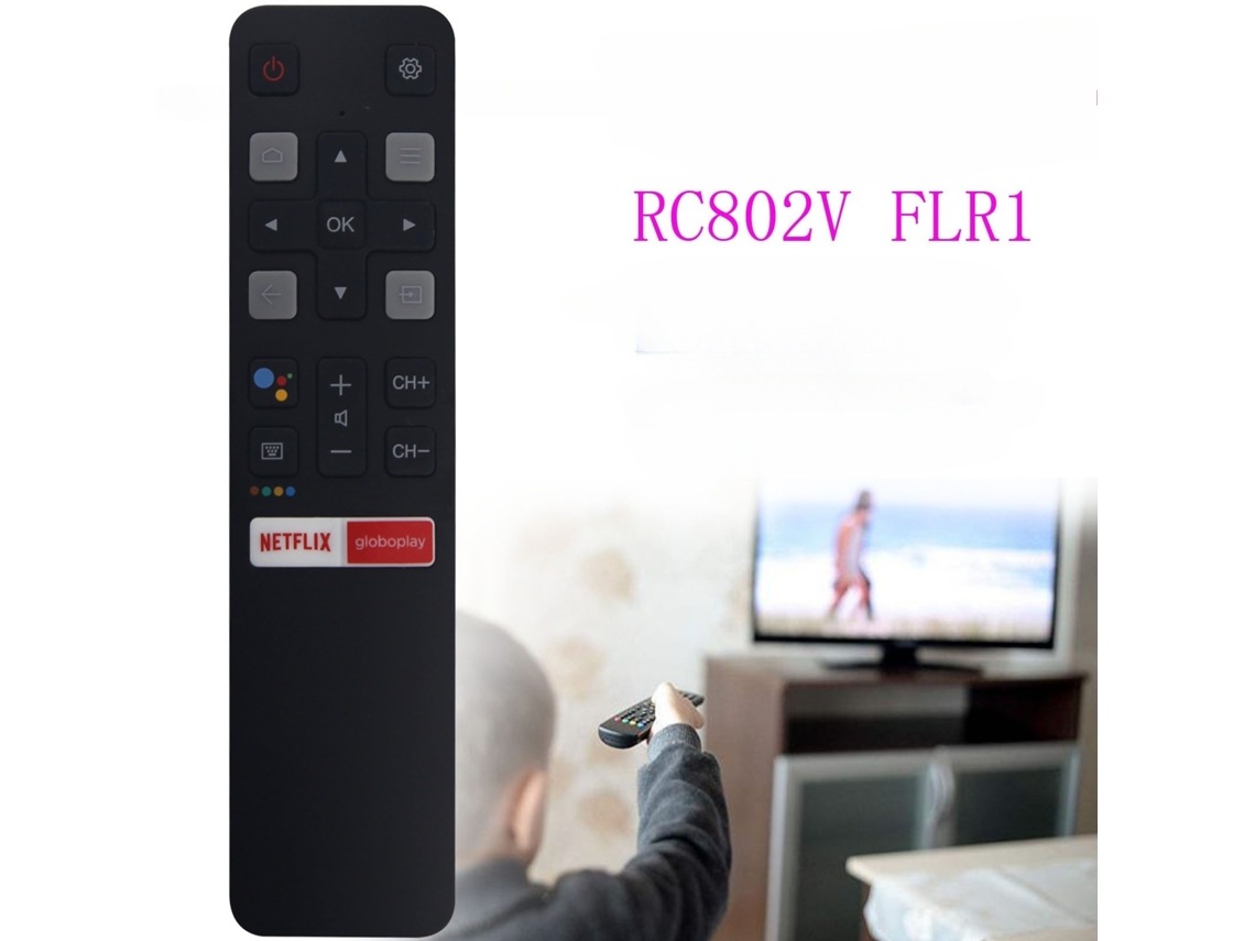 Comando de Tv para Tcl Rc802v Flr1 com Controlo de Voz XIAOMOYU