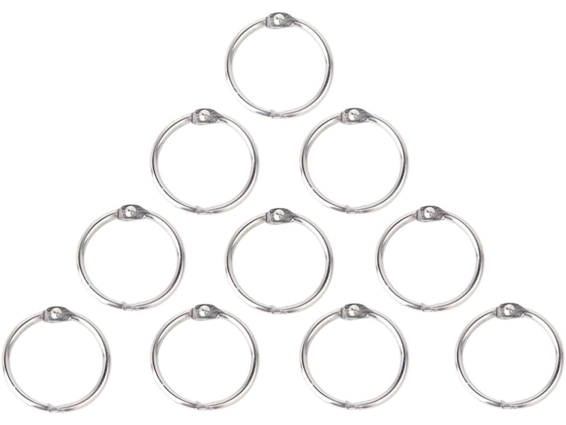 Anneaux Articulés Lote De 10 Peças 65mm Em Metal Nickelé Argenté Para Álbum De Scrapbooking Para Álbuns De