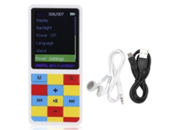 Mini Player de Música Mali Bluetooth com Tela Colorida 1.8 Polegadas Branco