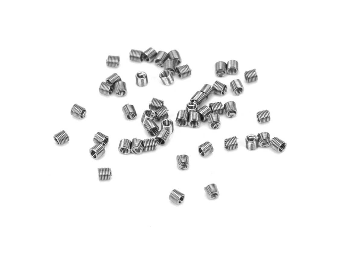 50 Unidades De Inserto Roscado M1.6 X 0.35, Bucha Roscada Aço