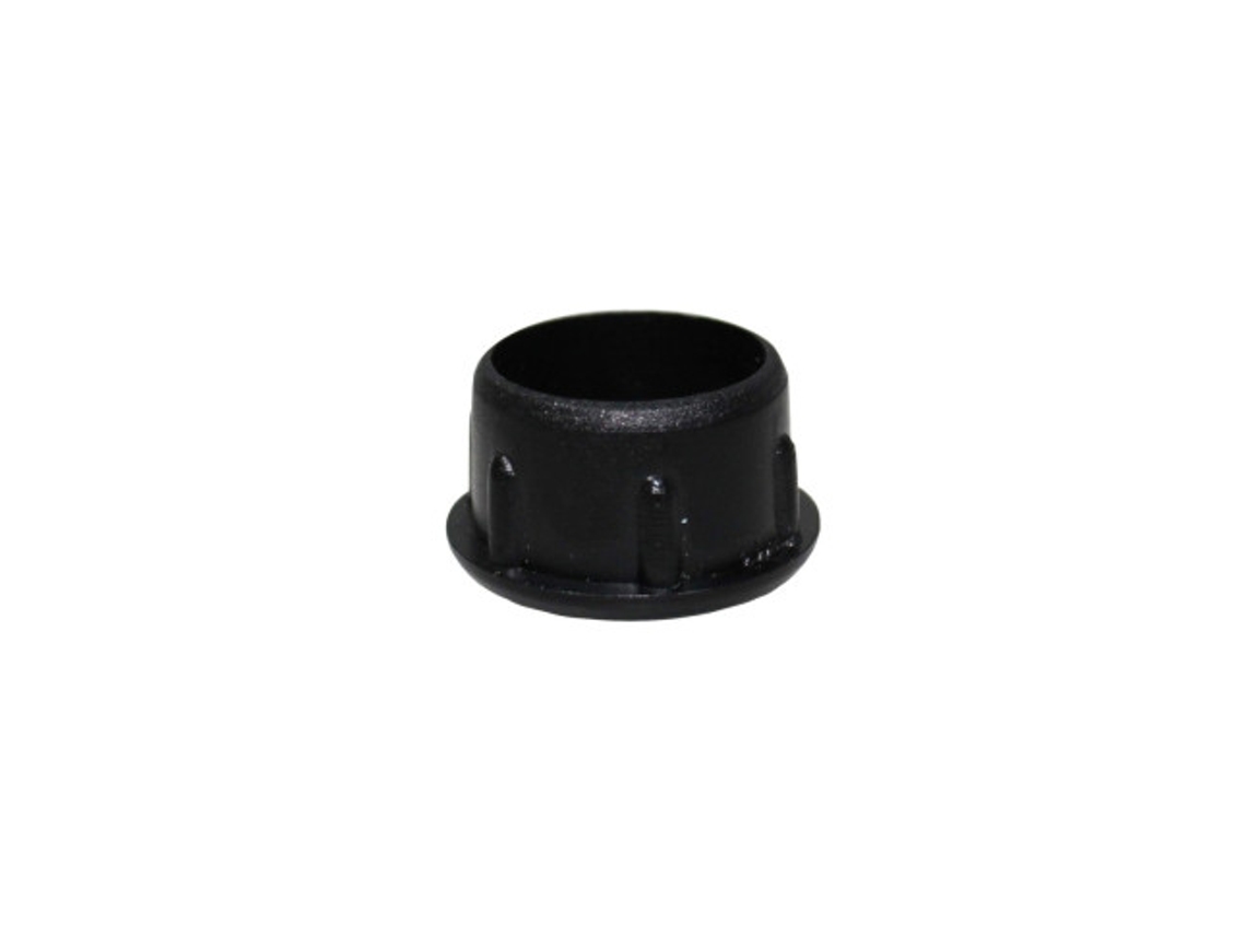 Topo Redondo Interior Liso Plástico Preto Ø16mm