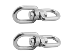 Kit de 2 Suportes Giratórios para Cesto Suspenso em Aço Inoxidável com Dupla Articulação, Rosca M4 de 4 Mm. Robustos Es CHABERLU