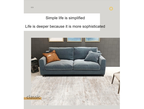 Tapetes para Área de Sala de Estar e Tapetes Antiderrapantes para Decoração de Casa-Ha-7 EVELTEK 140/200cm