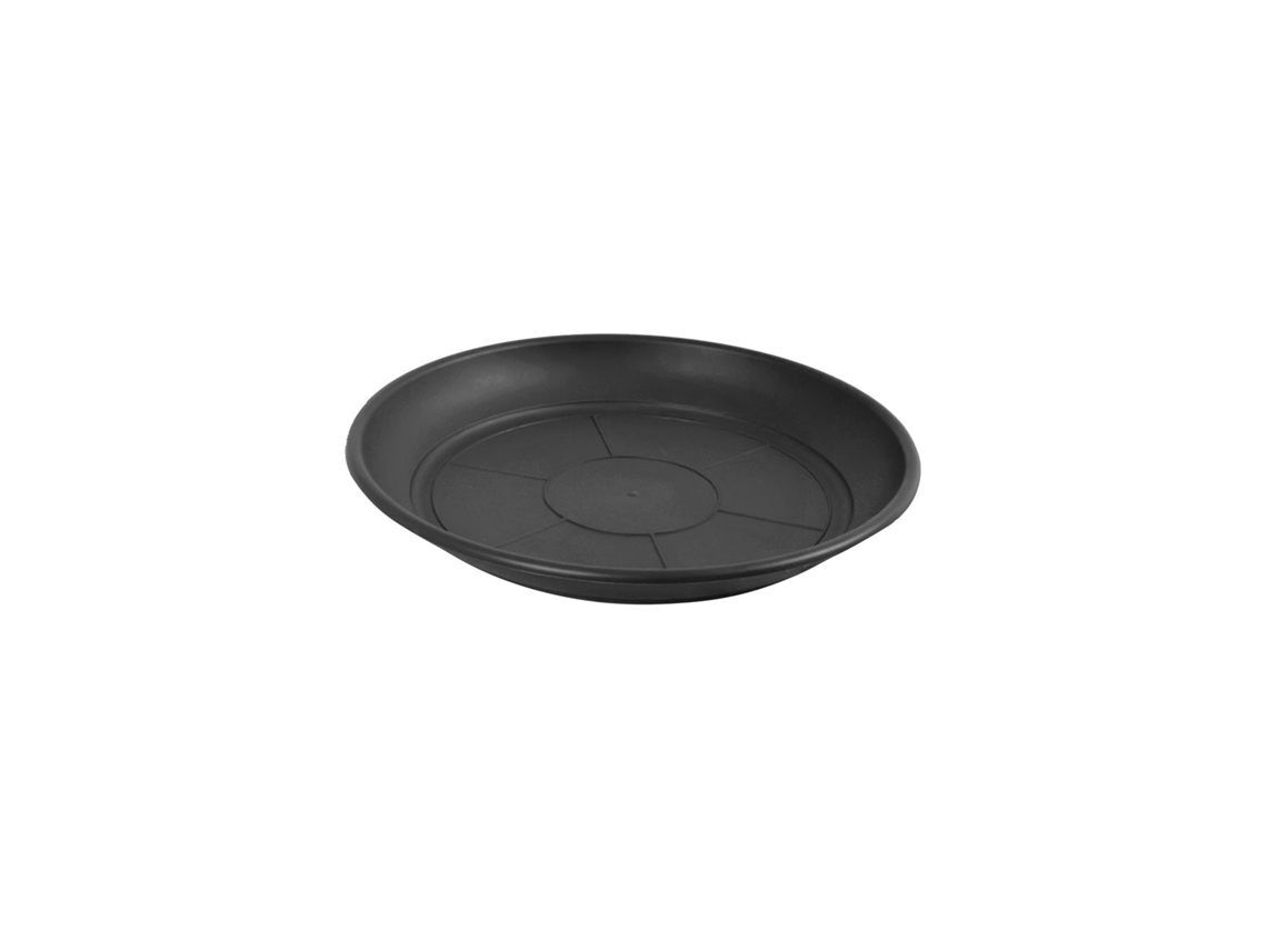 Maceta Mediterranea Circular De Plástico Para Plantas Y Flores | Drenaje Incorporados Negro Plato -  Diámetro: Desde 30 Hasta 40 Cm