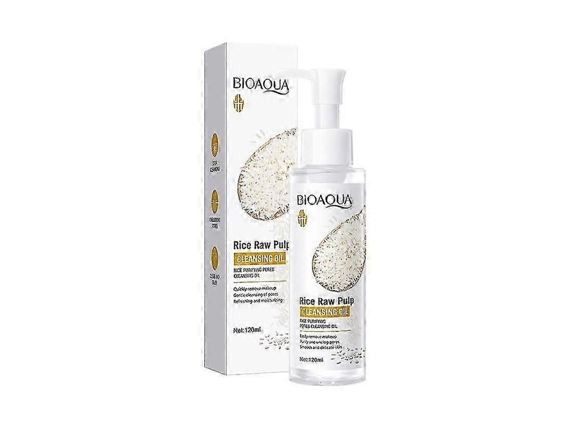 Óleo De Limpeza Facial Com Polpa De Arroz Crua 120ml - Remove Maquiagem Diariamente E Limpa Os Poros, Óleo De Limpeza Purificante Para Controle D