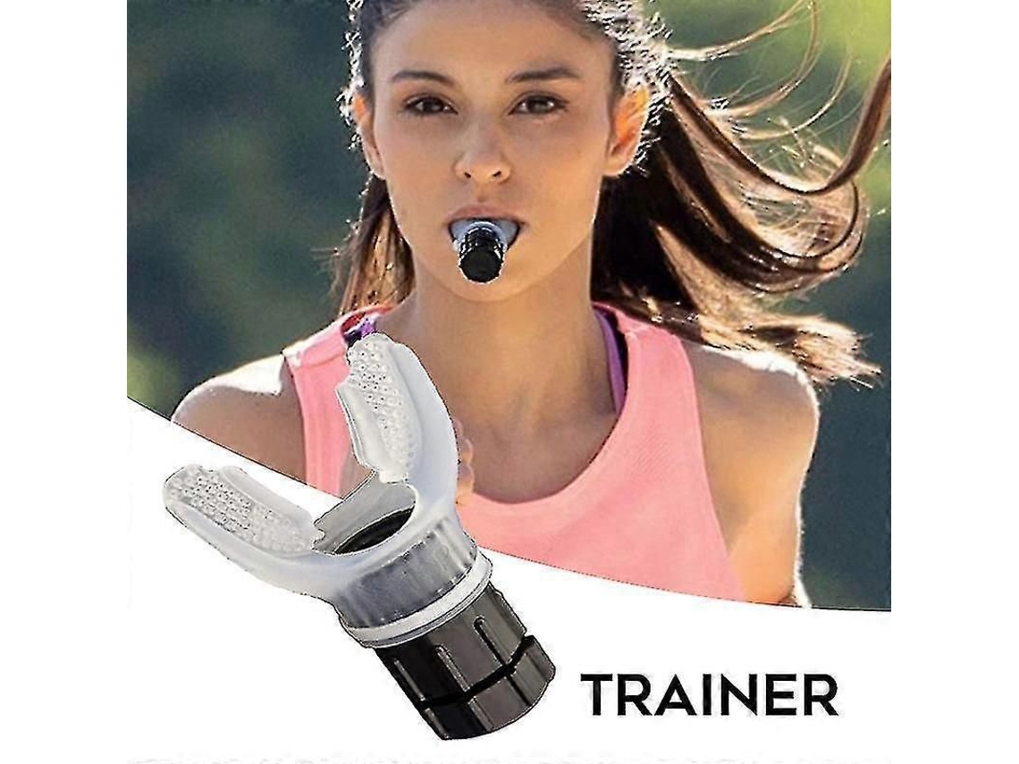 Treinador Respiratório Portátil com Bocal de Silicone para Fortalecer os Músculos Pulmonares e Resistência Ajustá Vel. GOKOCO