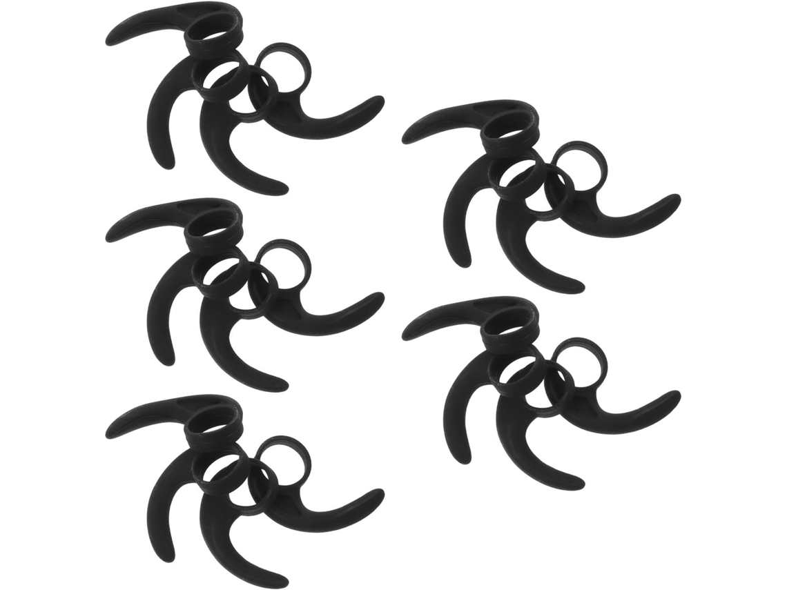 20 Pièces Crochets D'oreille En Silicone Noir 10mm Pour Écouteurs Spt Fixation Sécurisée Antidérapante,