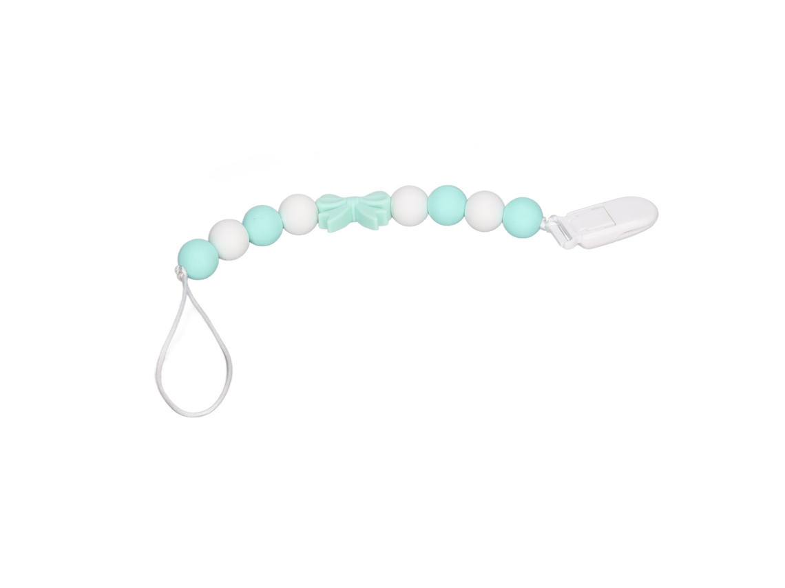 Mali gravata de Personagem Animado Silicone Chupeta Clip Brinquedo de Dentes Bebê Verde Menta