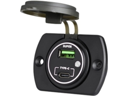 Carregador Usb Universal para Carro com Tomada de Carregamento Rápido de 12v/24v SFUSHOS