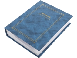 Álbum Fotos Recordações Grande Álbuns Guardar Decorativo Livro Porta Retratos Papel Azul GOKOCO