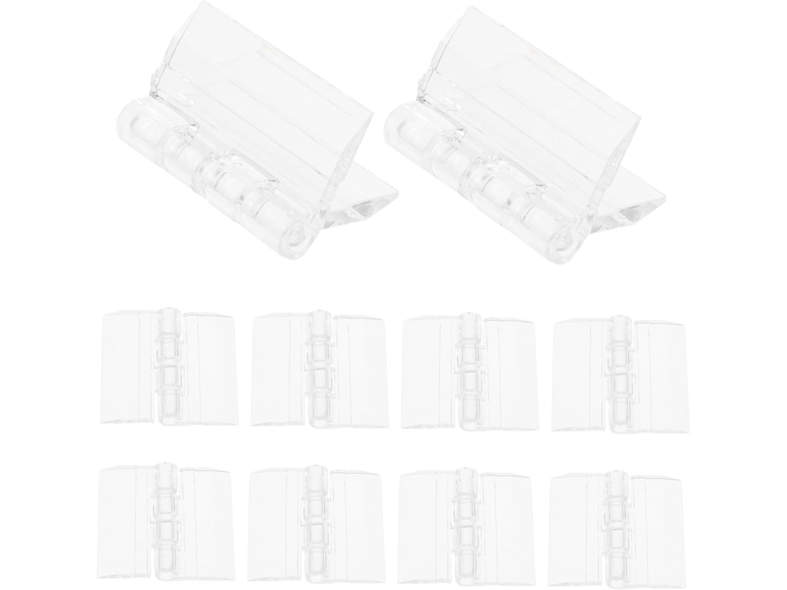 Conjunto De 10 Dobradiças Acrílicas Dobráveis Pequenas Para Armários,