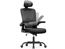 Cadeira de Escritório Ergonómica RACINGREAT com Suporte Lombar - Cadeira giratória 360 (Braços Reguláveis - Preto)