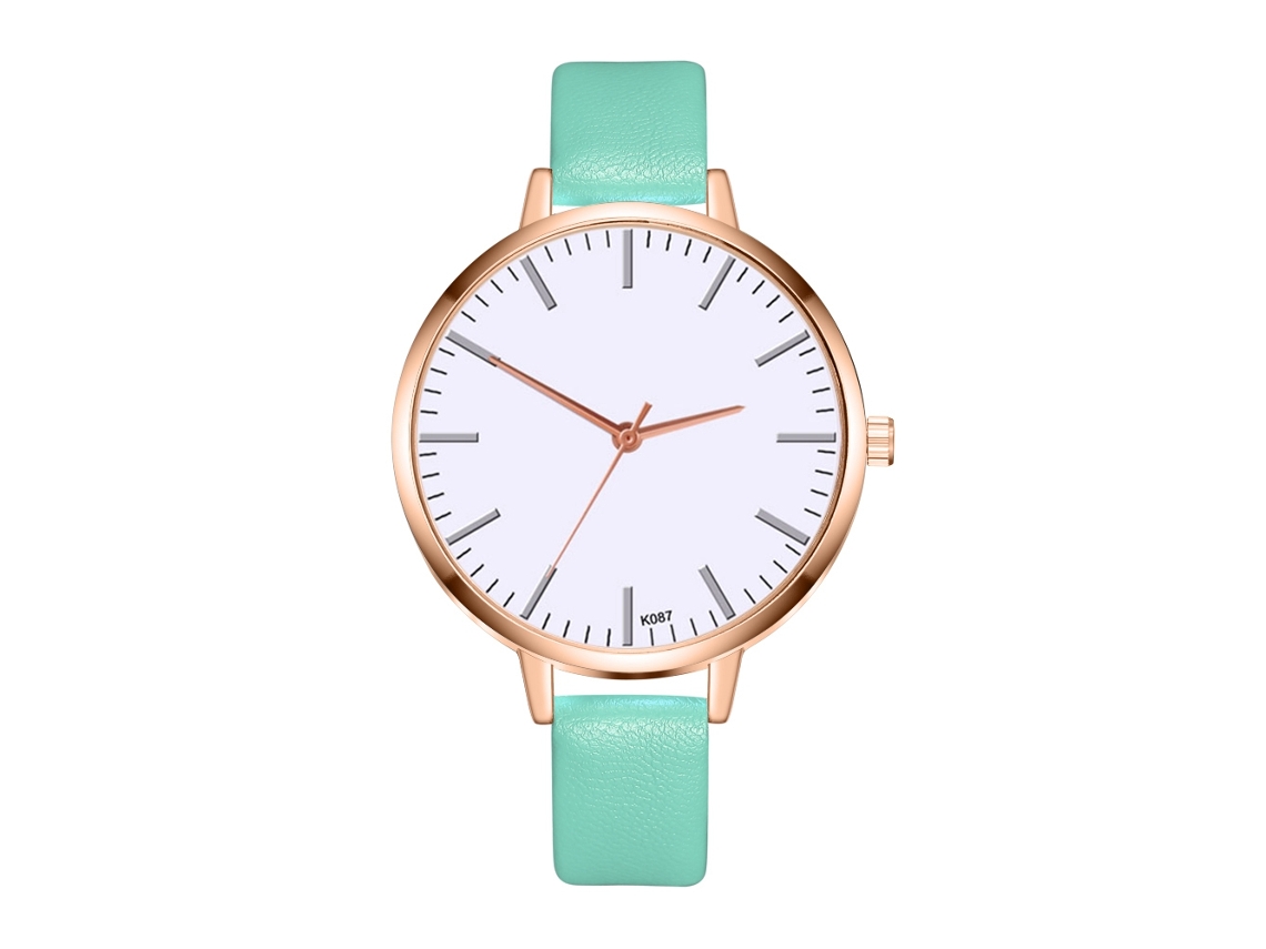 Relógio de Pulso Feminino Fashion com Mecanismo de Quartzo e Mostrador Redondo (mint)