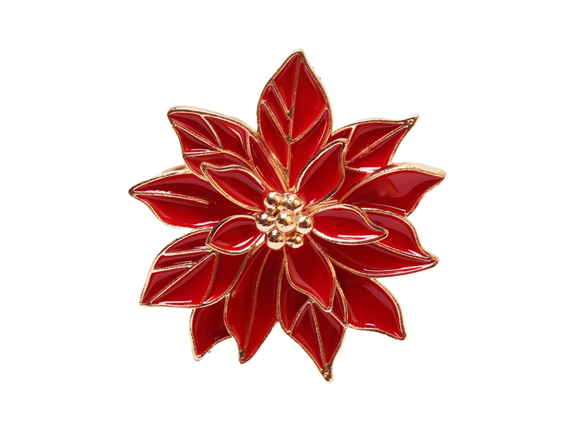 Anéis de Guardanapo com Flores de Natal LAXISCREED